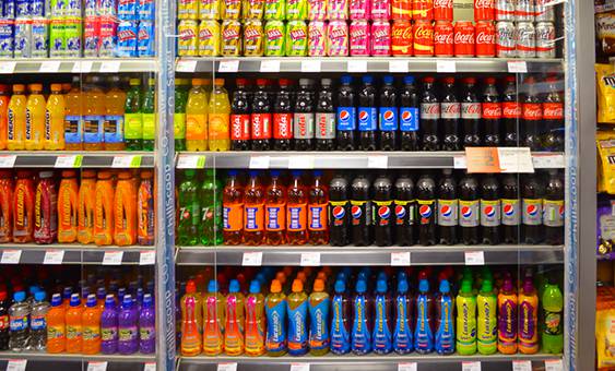 selection of soft drinks